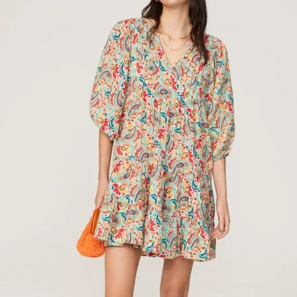 Marine layer floral mini dress women's Boho Style - Picture 2 of 9